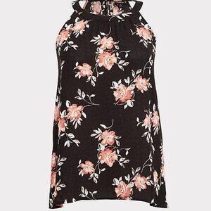 NWT Torrid Black Floral Goddess Tank